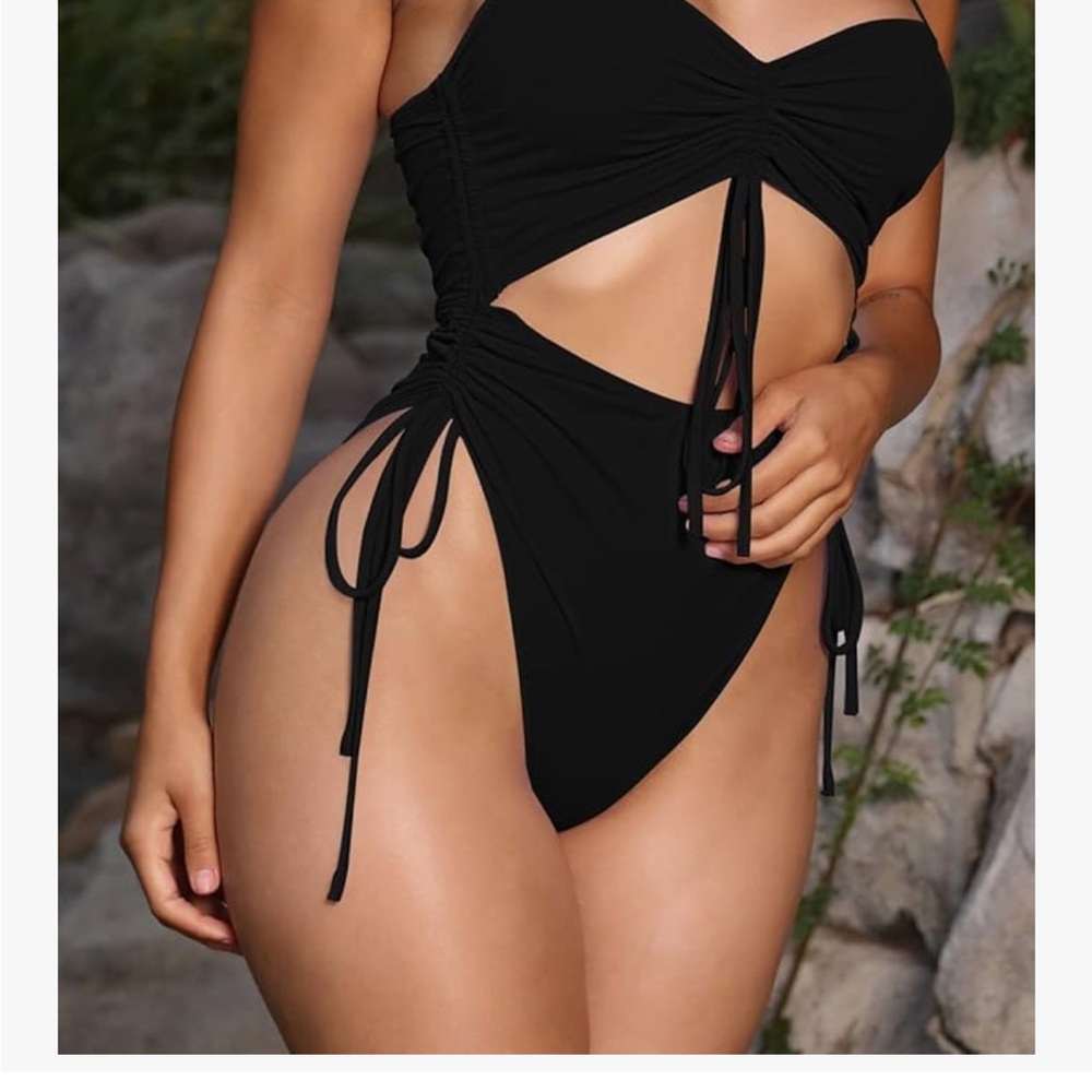 Black Cutout One-Piece Swimsuit